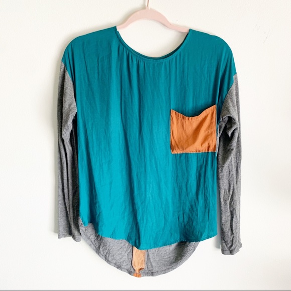Anthropologie Tops - Dolan Anthropologie Gray Teal Long Sleeve XS Short